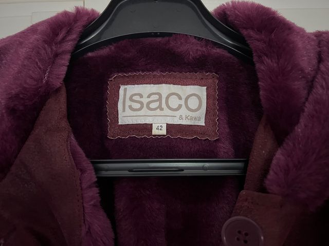 Abrigo burdeos de piel (ante). Precio negociable.