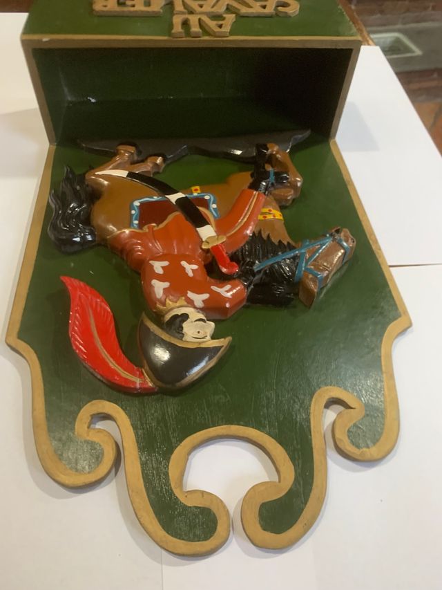 Porta corrispondenza in legno vintage