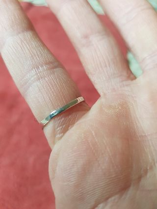 Anillo plata artesano tipo esclava ,unico