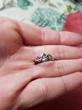 Anillo plata artesano tipo esclava ,unico