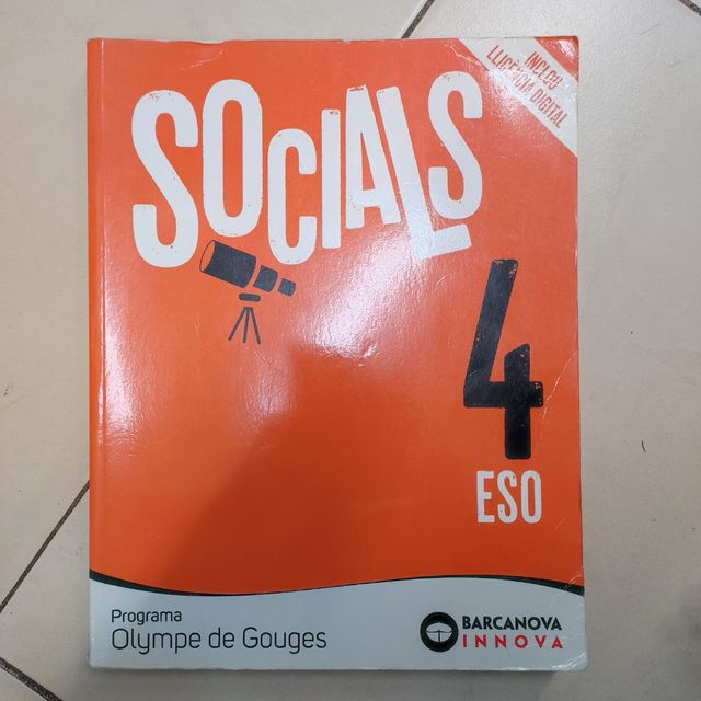 Llibre de socials de 4 ESO