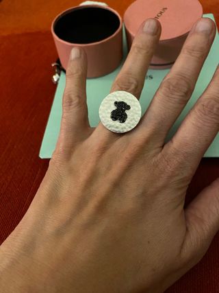 Anillo Rubb Tous plata espinelas