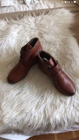 Botines cuero con pelo interior Giorda