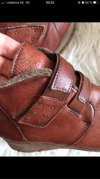 Botines cuero con pelo interior Giorda