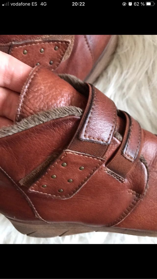 Botines cuero con pelo interior Giorda