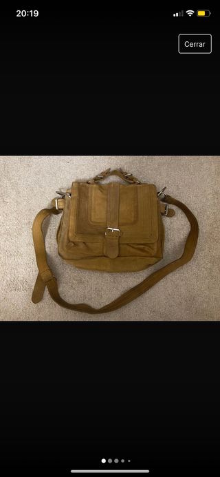 Bolso satchel serraje mostaza