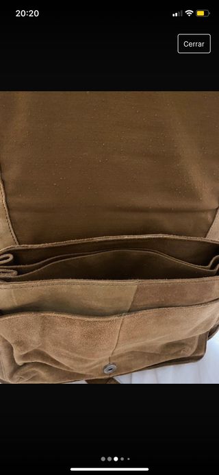 Bolso satchel serraje mostaza