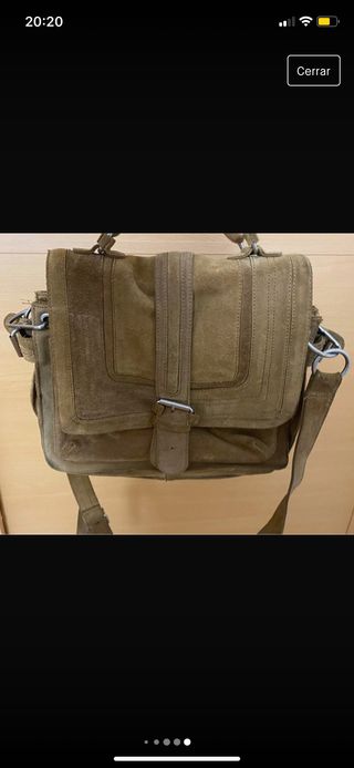 Bolso satchel serraje mostaza