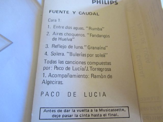 PACO DE LUCIA CASSETTE EN PERFECTO ESTADO