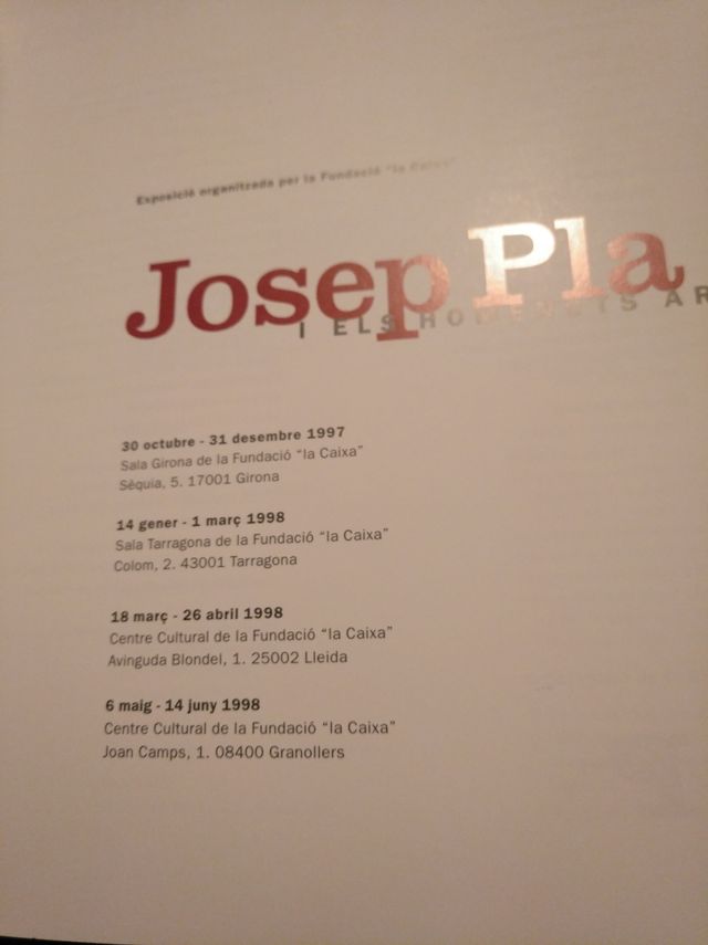 Josep Pla i els homenots artistes