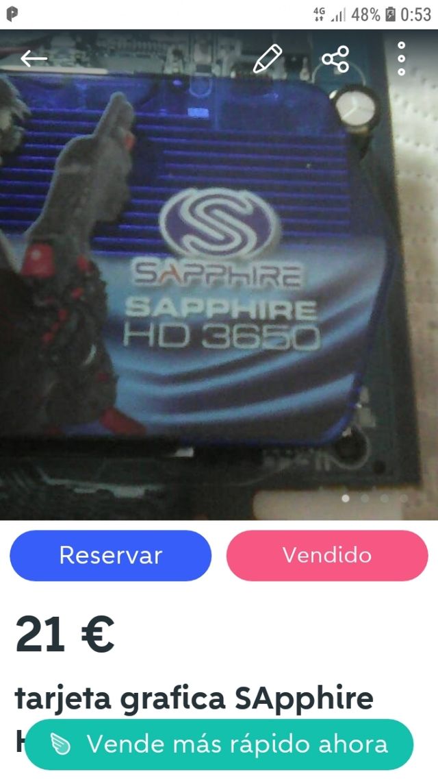 TARJETA GRAFICA SAPPHIRE HD 3650  REBAJADA