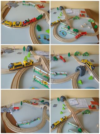 Vías madera Tren Electrico Set Playtive Junior