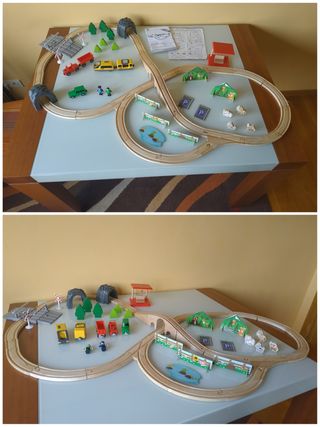 Vías madera Tren Electrico Set Playtive Junior