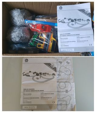 Vías madera Tren Electrico Set Playtive Junior