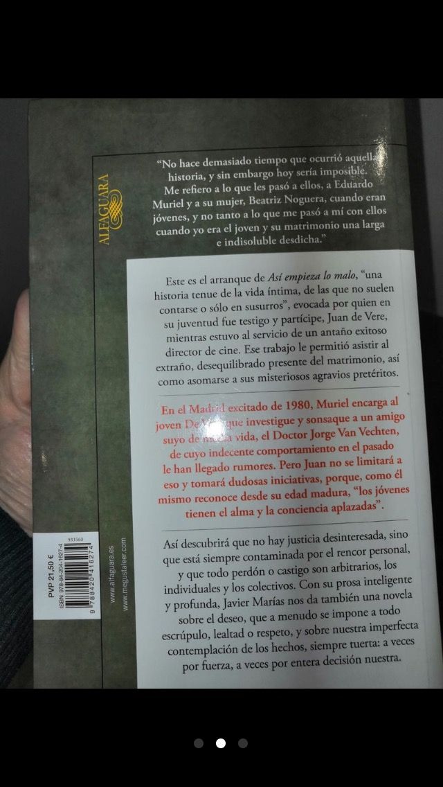 Libros " El ocho" y "Así empieza lo malo" etc..