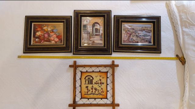 Lote de 4 cuadros de pared