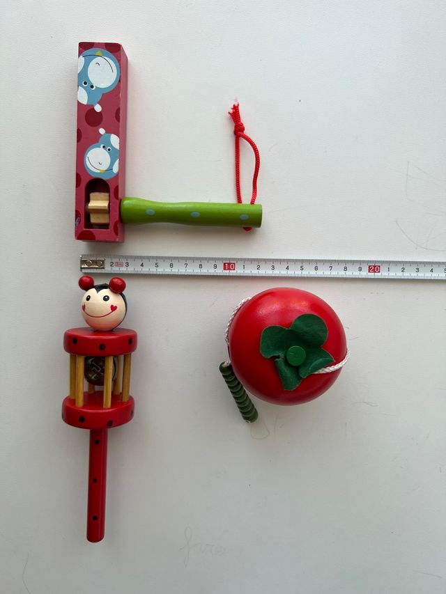 3 Juguetes madera para bebé