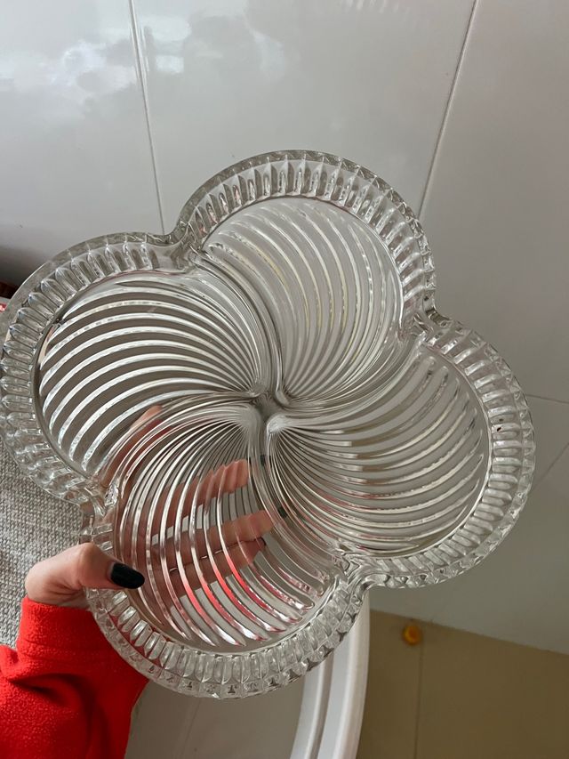 Bandeja cristal para dulces navidad