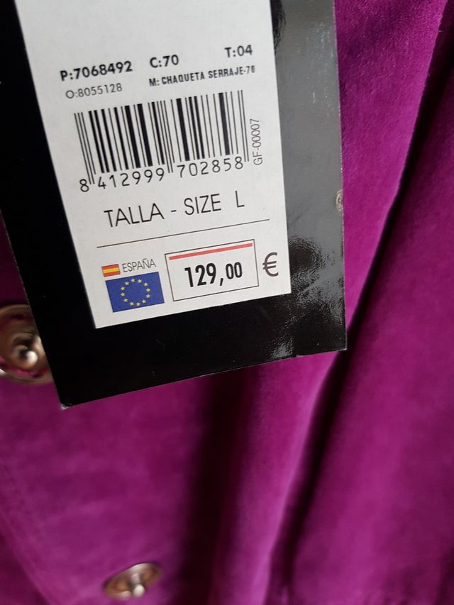 Cazadora de ante de chica talla L,a estrenar