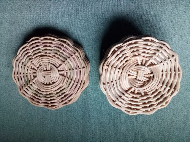 Caja de cestería trenzada