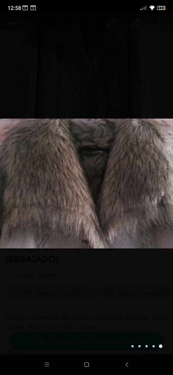 ABRIGO ANTE Y PELO (REBAJADO)