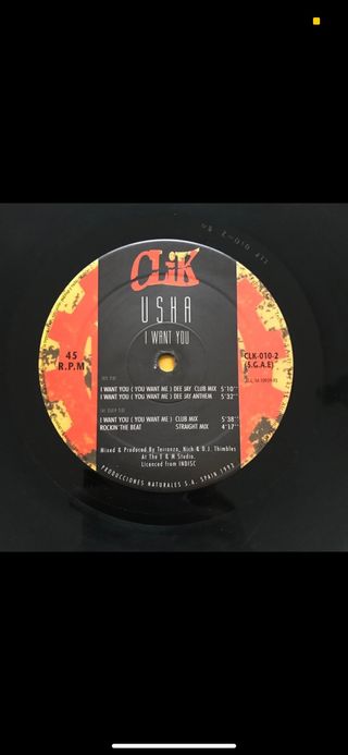 VINILO USHA 1993 EDICIÓN ESPAÑOLA!!