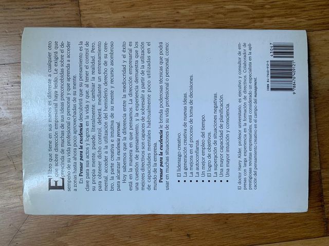 Libro pensar para la excelencia