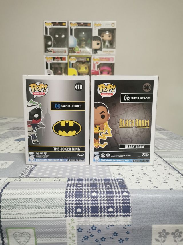 Lote funko pop BLACK ADAM Y THE JOKER KING