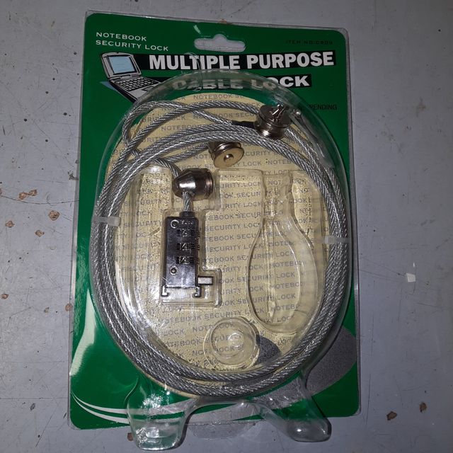 cable candado antirobo de seguridad