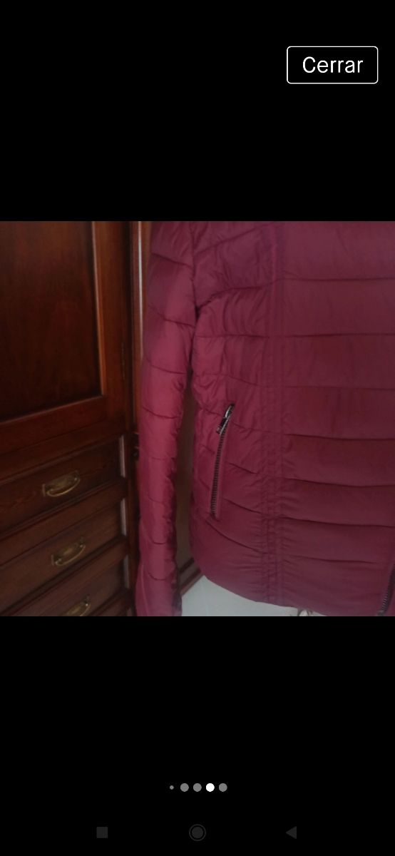 Chaqueta Brshka L  pequeña de mujer color burdeo
