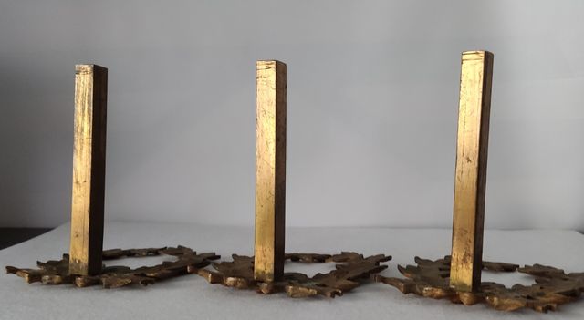 3 DECORAZIONI IN BRONZO ANTICO