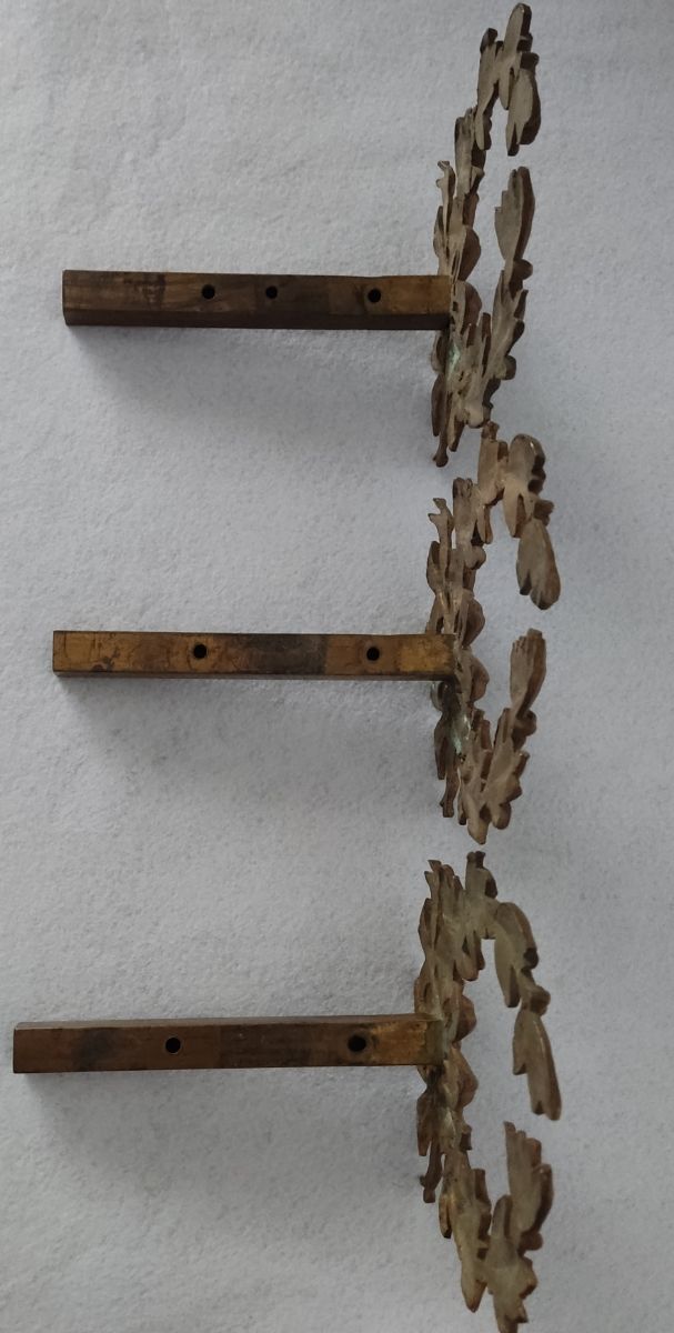 3 DECORAZIONI IN BRONZO ANTICO