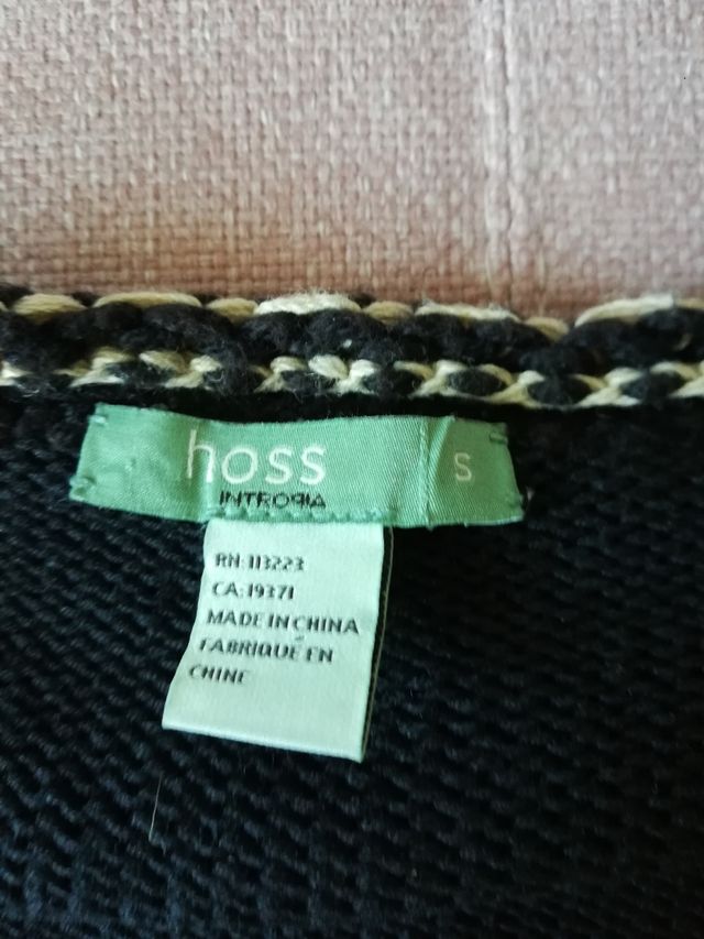 Vestido nuevo talla S Hoss negro beige manga corta