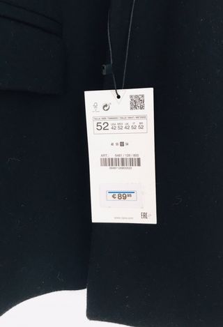 Zara chaqueta negra hombre