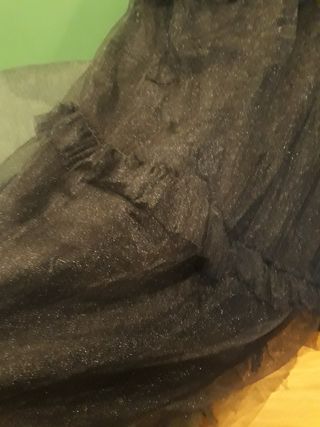 Falda larga de tul negra de Poete.Nueva