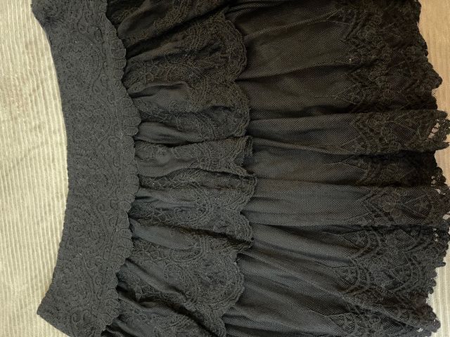 Minifalda negra M blonda