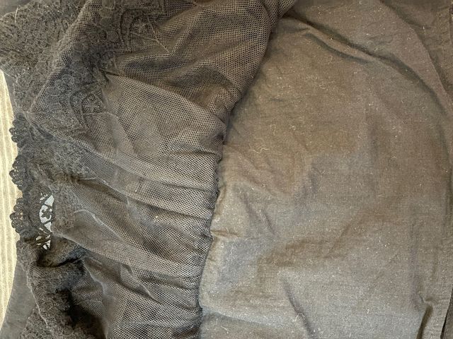 Minifalda negra M blonda