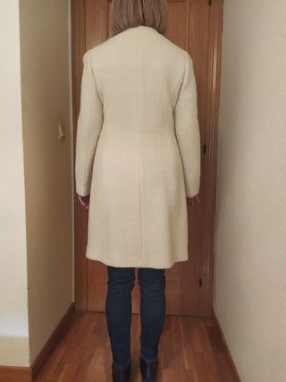 abrigo 90% lana .blanco 