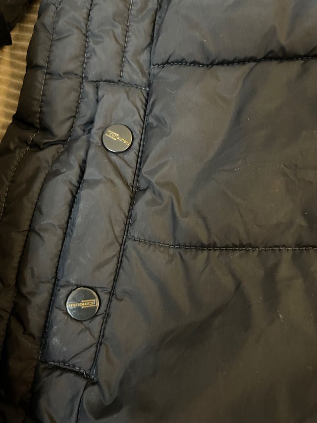 Chaqueta anorak con capucha azul marino M