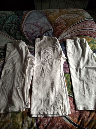 3 camisetas blancas manga larga 