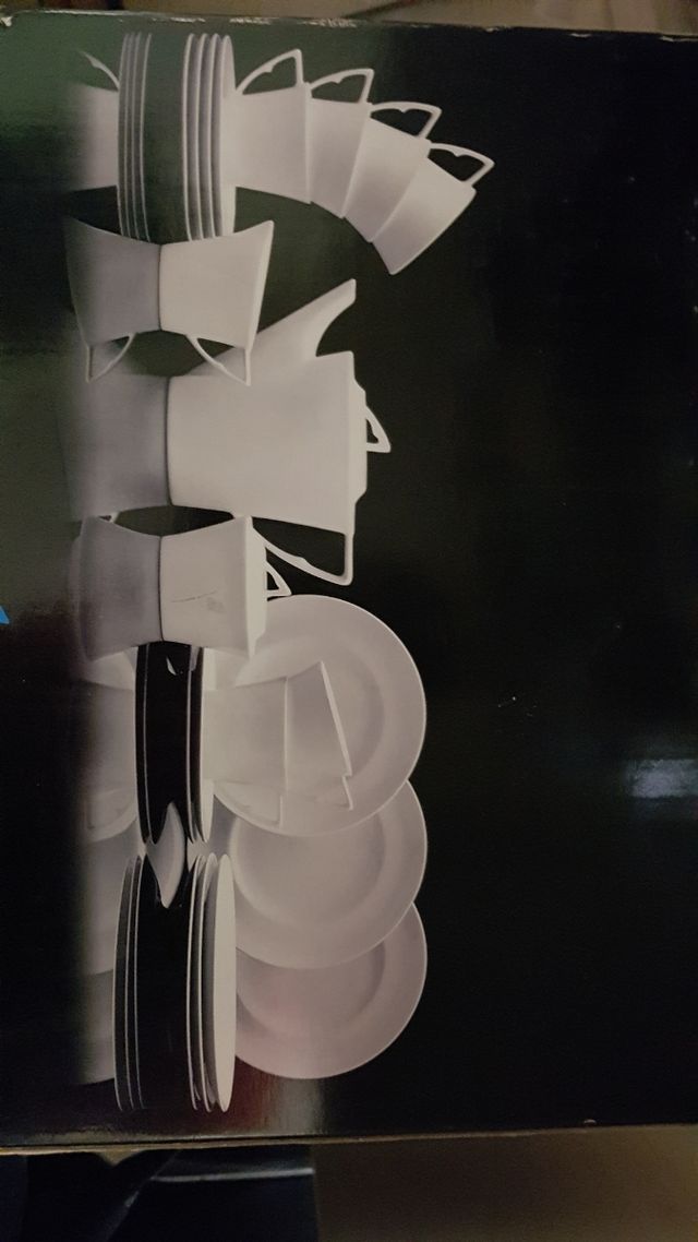 Vajilla de café porcelana blanca