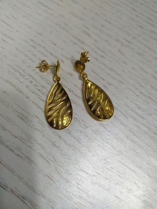 pendientes Plata dorada