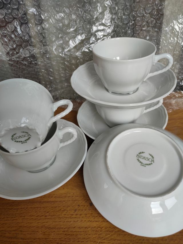 TAZAS café PORCELANA BIDASOA