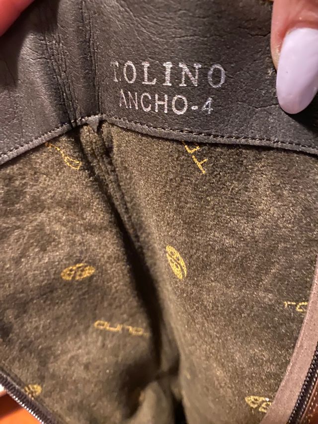 Botas cuero marrón 36 Tolino