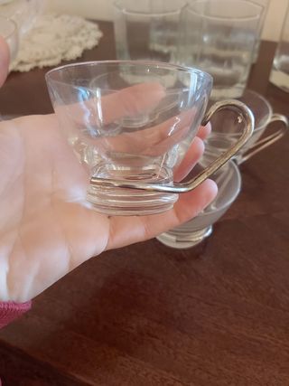 5 tazzine da caffè in vetro