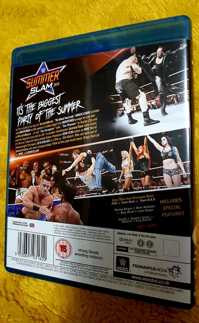 SUMMER SLAM 2015 WWE BLU-RAY