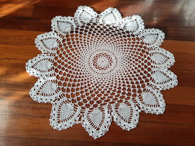 Tapete ganchillo hecho a mano