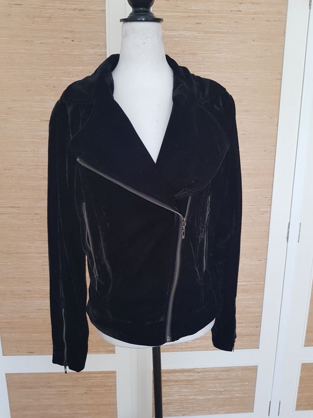 Jaqueta de motociclista de veludo