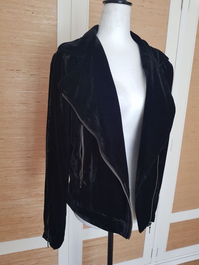 Jaqueta de motociclista de veludo