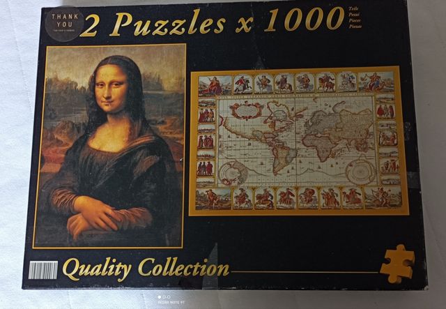 2 puzzle Monnalisa e mappa del mondo